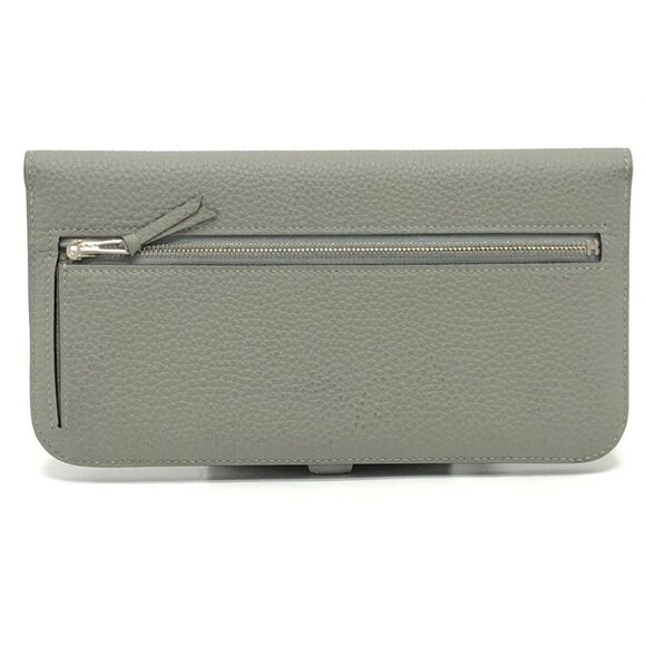 HERMES Dogon Long Wallet Bifold Long Wallet Togo Grimette (presumed) gray - Picture 2 of 15